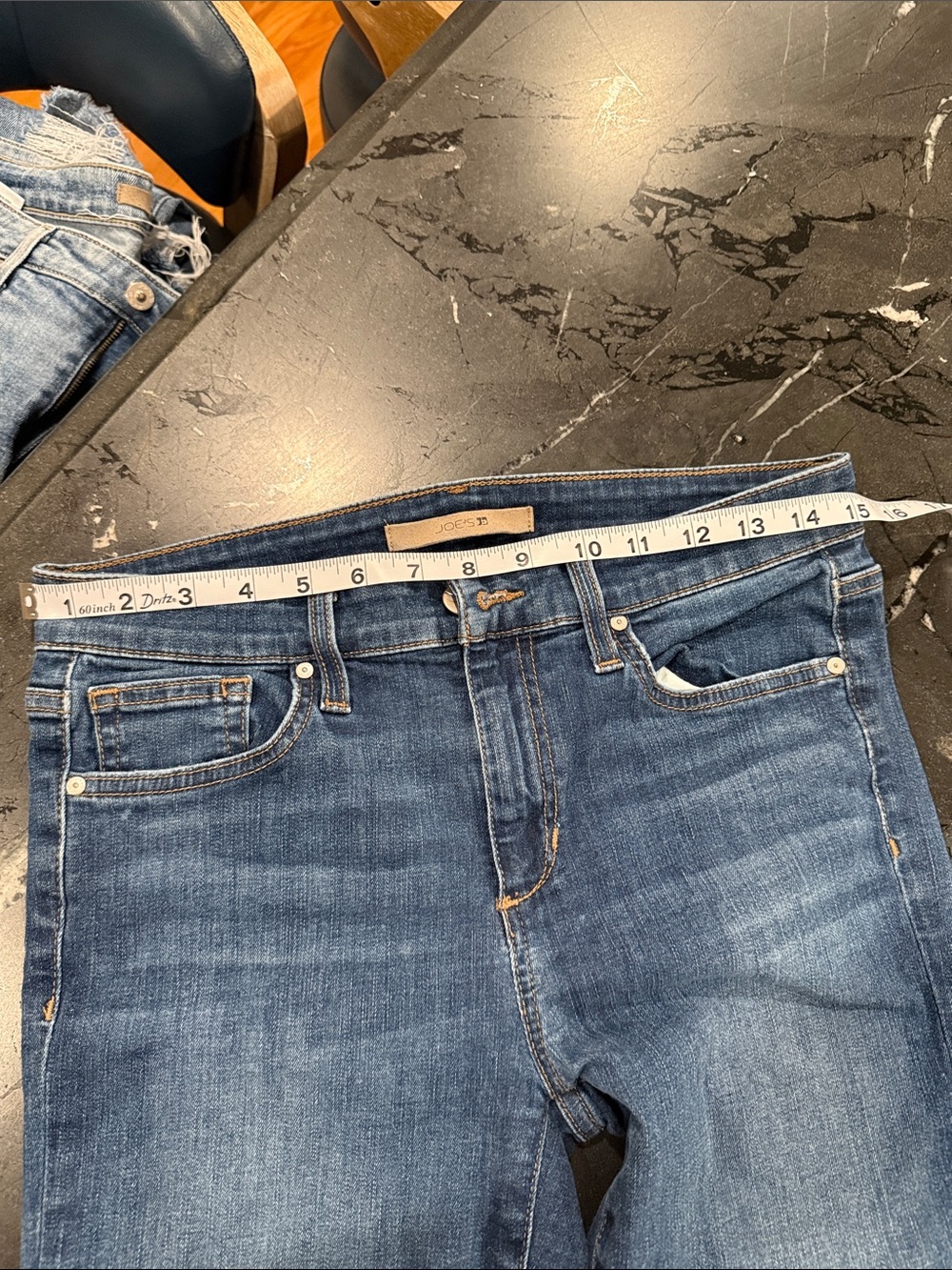 Joe's Jeans Size 29 Myra Mid Rise Skinny Ankle Raw Hem Denim